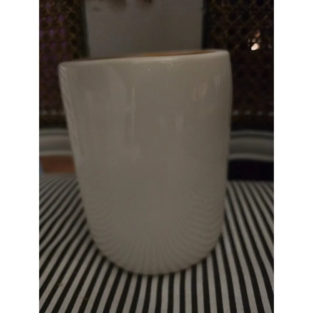 Rae Dunn Halloween Trick Candy Corn Icon Coffee Mug Orange Interior